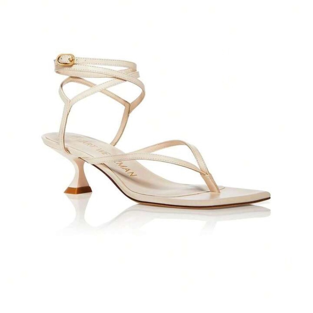 Stuart Weitzman Women's Silver Strappy Heels